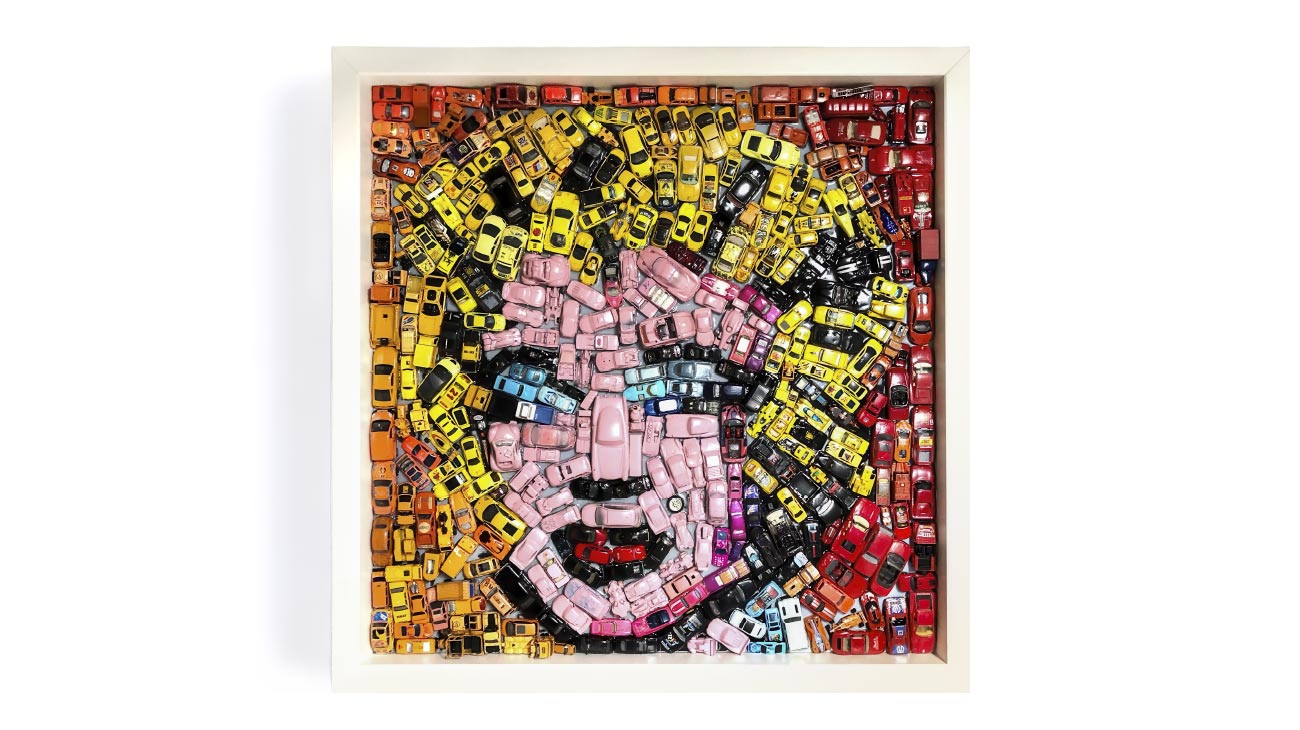 italian contemporary art Giuseppe Di Fede mixed material Marilyn frame Italiano Plurale